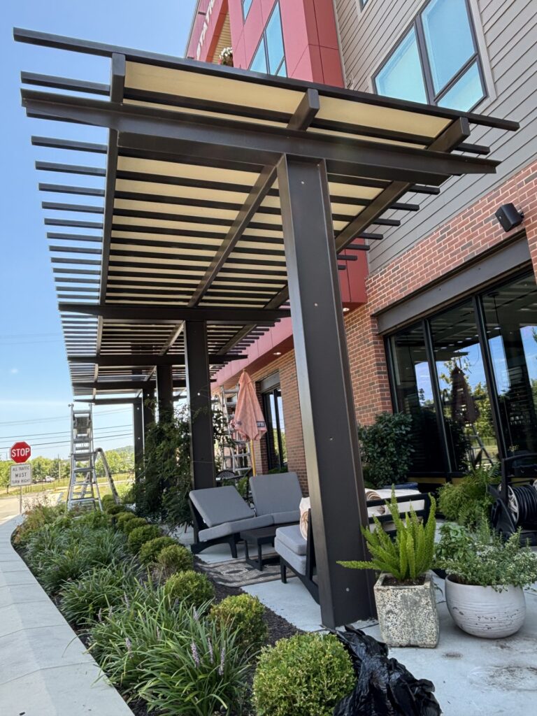 commercial covered pergola