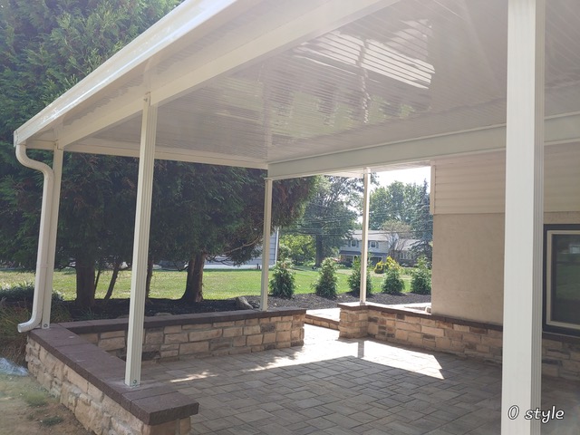 Residential Awnings 8 residential metal patio cover white
